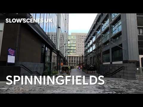 Spinningfields, Manchester - 4K walk - Slow Scenes UK