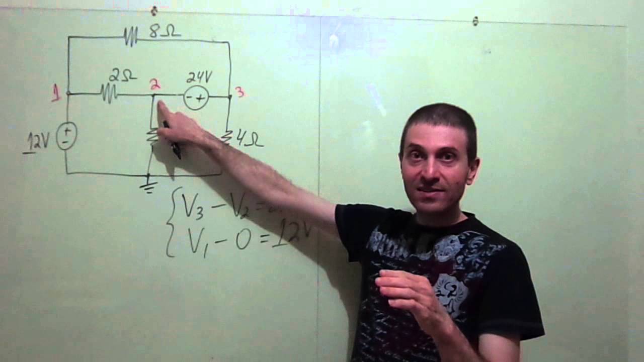 Circuito de Três malhas resolvido por análise nodal
