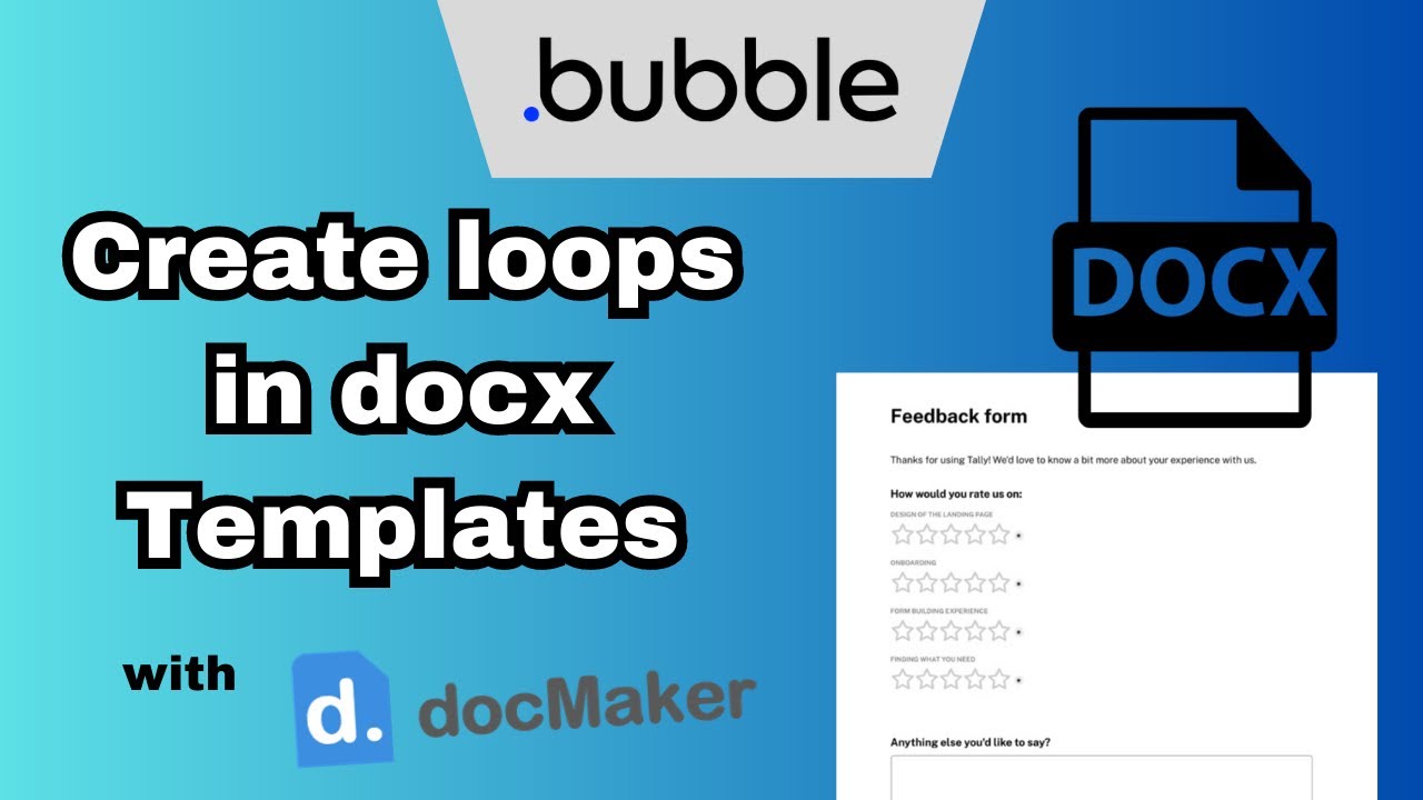 Create loops in Docx templates with docMaker