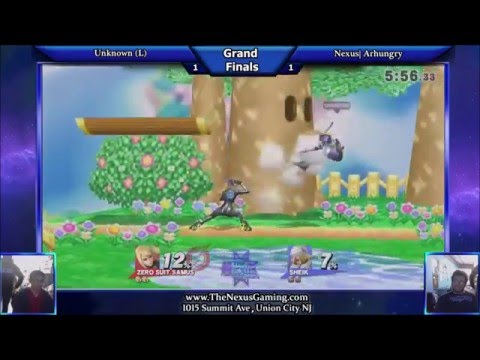 Nexus| Arhungry(ZSS,Fox) vs Unknown(Sheik,Falco)- Super Smash Bros. for Wii U - Grand Finals 1-19-16