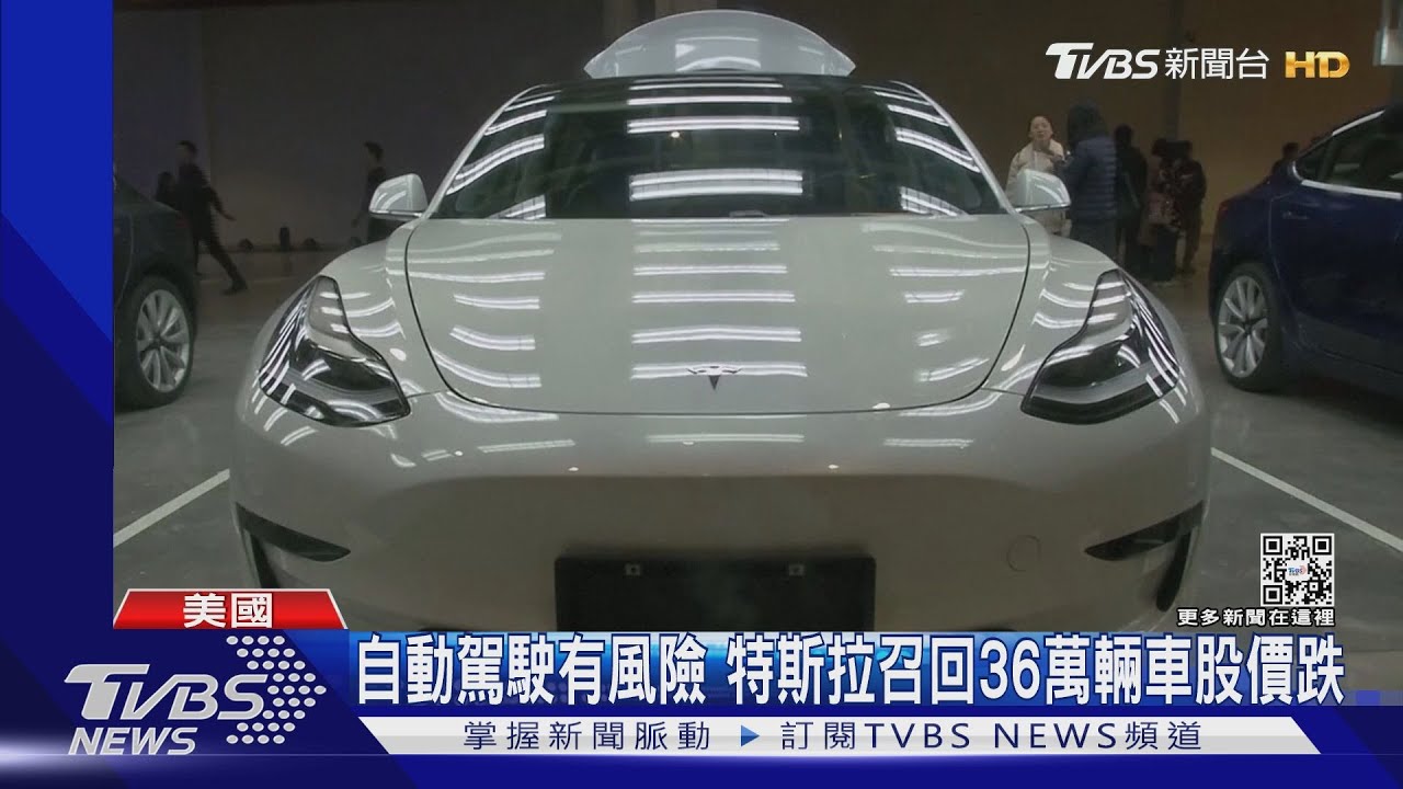 自動駕駛有風險 特斯拉召回36萬輛車股價跌