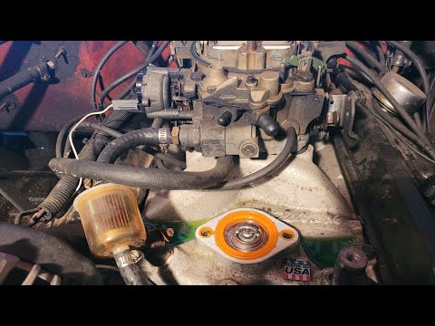 Quit using those paper thermostat housing gaskets. Upgrade to an LS style gasket