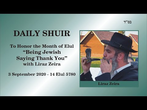 Daily Shiur - Being Jewish Saying Thank You