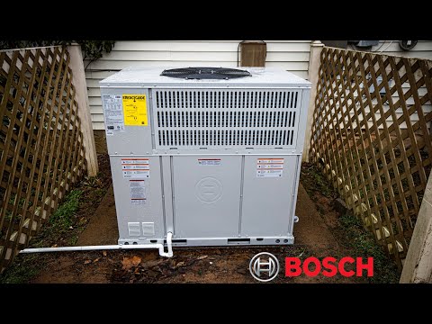 Installing A BOSCH 18.5 SEER Variable Speed HEAT PUMP Package Unit | HVAC Replacement