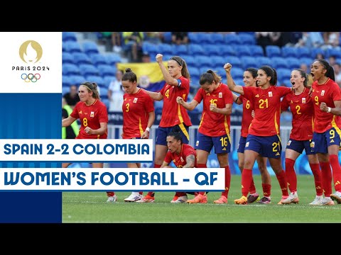Spain 🇪🇸 beat Colombia 🇨🇴 on penalties to advance to the semi-final ⚽️ | Paris 2024 highlights