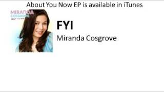 New Song! FYI - Miranda Cosgrove with Lyrics on Screen