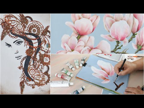 ManosalaObraTv 2019 Programa 30 - Pintar al Oleo - Magnolias - Retrato Steampunk - Oxidos