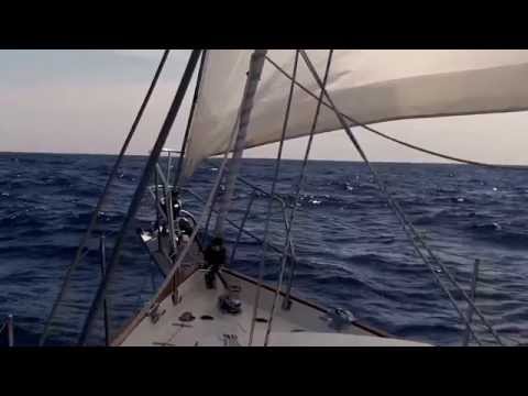 Gozzard 41 "Foxy Lady" topside during FL to NY trip May 2015