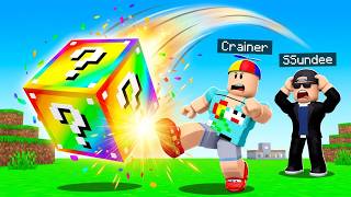 Kicking LUCKY BLOCKS in Roblox!