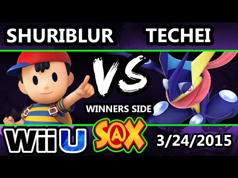 S@X - Techei (Greninja) Vs. Shuriblur (Ness) SSB4 Tournament - Smash 4 - Smash wii U