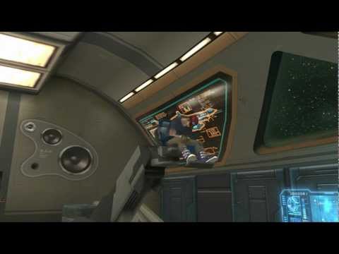 Xenosaga III HD Cutscene 219 - Appearance of Abel's Ark (Elsa Bridge) - JAPANESE - SWIMSUIT MODE