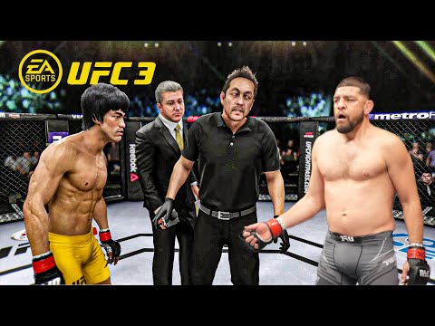 Bruce Lee vs Nick Diaz   EA Sports UFC 3   Dragon Fight 🔥🐲