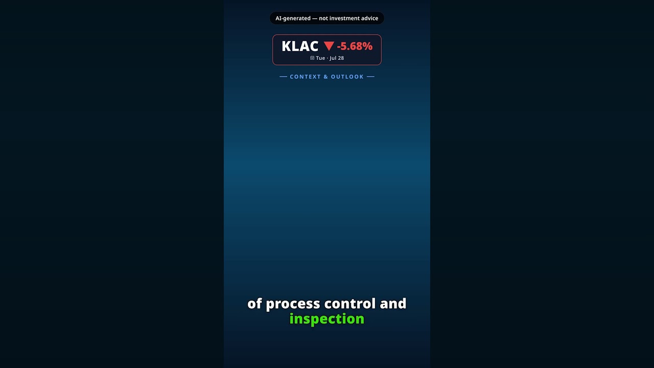 ¿Por qué pierde terreno la acción de KLA hoy? KLAC -5.68% (28 jul)