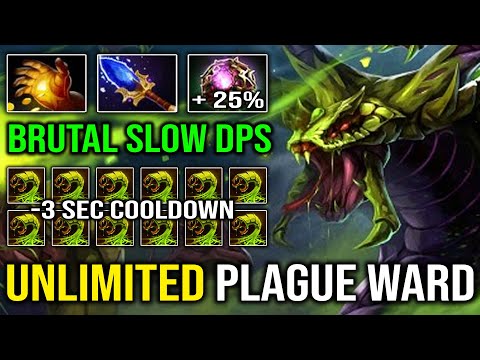 INFINITE Plague Ward Venomancer -3 Sec CD Annoying Slow DPS 2022 Craziest Offlane Hero Dota 2