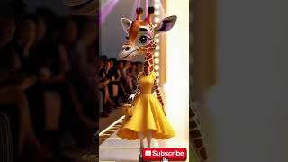 GIRAFFE FASHION SHOW #legend #fashionShow #giraffe #animation #love #animal #short #short #music