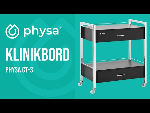 video - Klinikbord - 2 lådor - 62 x 38 x 86.5 cm