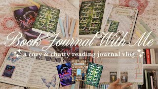book journal with me 🌙 a cozy and relaxing reading journal vlog