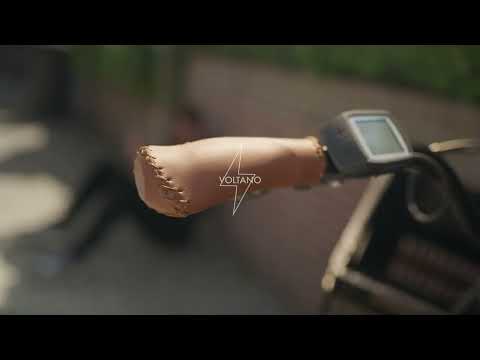 Voltano Leren Handvatten Fiets Bruin - Ergonomisch
