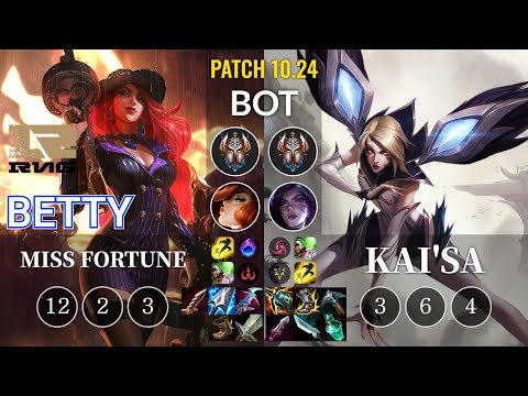 RNG Betty Miss Fortune vs Kai'Sa Bot - KR Patch 10.24