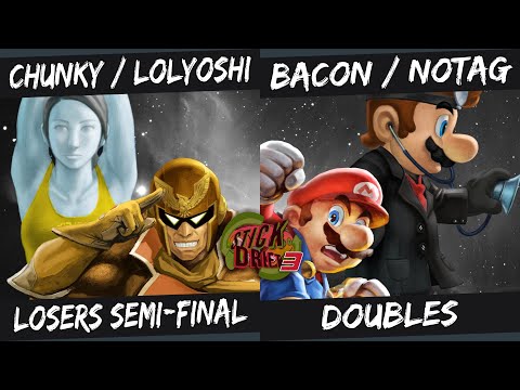 Stick Drift 3 - Doubles Losers Semis - Chunky & lolyoshi vs BacoN & NoTag