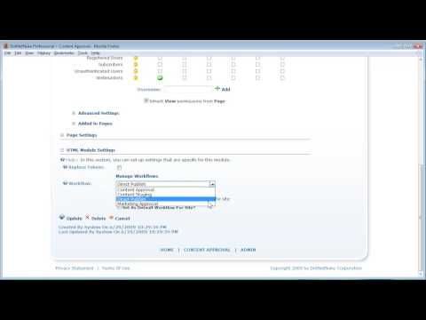 DotNetNuke Professional Edition 5.1 Content Approval