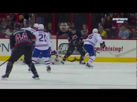 J. Stall (CAR) Goal 03-07-13 Carolina Hurricanes vs Montreal Canadiens