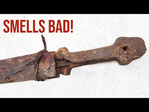 Restoration of Old Rusty Kinjal with Most Disgusting Scabbard Ever