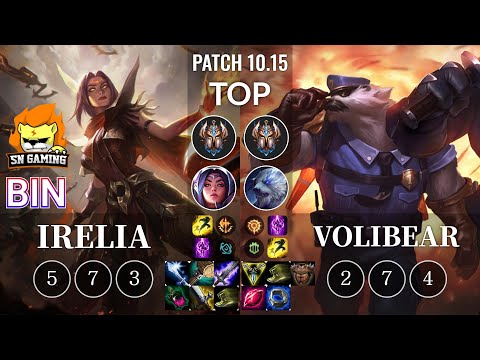 SN Bin Irelia vs Volibear Top - KR Patch 10.15