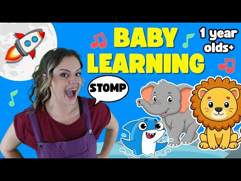 Baby Learning: First Words & Animal Sounds for 1 Year Olds | Zoo & Ocean Songs