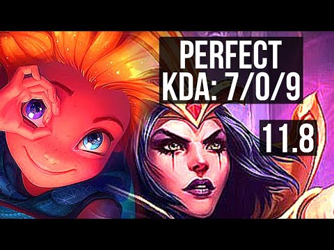 ZOE vs LEBLANC (MID) | 7/0/9, 400+ games, Godlike | KR Grandmaster | v11.8