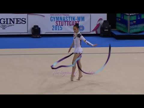 Lina DUSSAN (COL) ribbon - 2015 Stuttgart worlds Qualifs