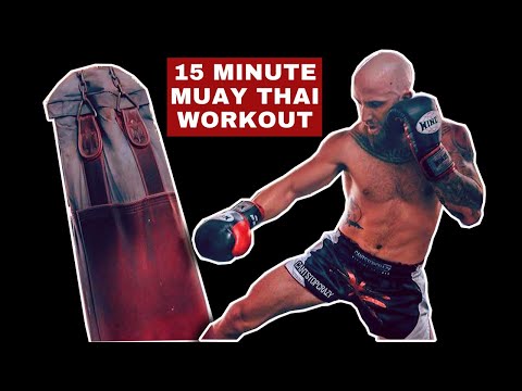 INTENSE 15 Minute Heavy Bag Conditioning Workout For Muay Thai