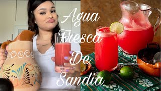 HOW TO MAKE AGUA FRESCA DE SANDIA🍉🇲🇽 (AKA WATERMELON SPA WATER)💦