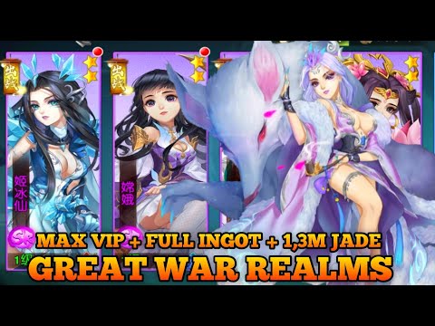 New Game!Great War Realms Turnbase +Max VIP + 580K Ingot + 1,3M Jade