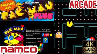 Pac-Man Plus  Arcade ( Namco 1983 ) 4k Gameplay