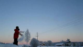 preview picture of video 'Snowmaking a cold day in Lapland'