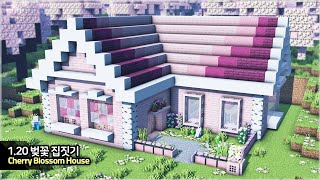 ⛏️ Minecraft Tutorial :: 🌸 How to build a Cherry Blossom House - [마인크래프트 1.20 벚꽃 집짓기 건축 강좌]