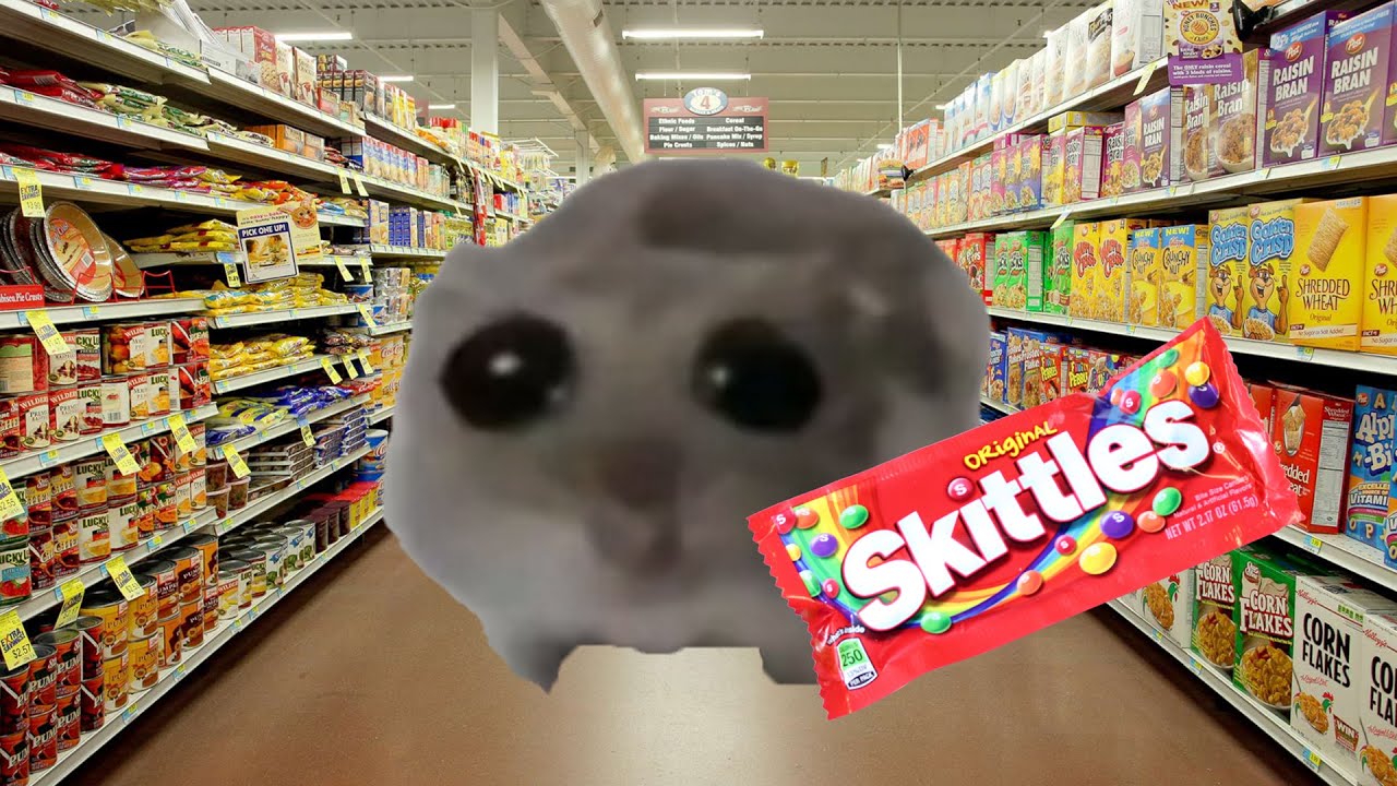 Skittles meme Sad Hamster