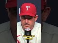 Rob Thomson Praises Phillies Offense in Game One Victory in World Series #shorts