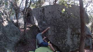 Video thumbnail of Problem 55 (Durkuek), 5+ (sit). Can Bruguera