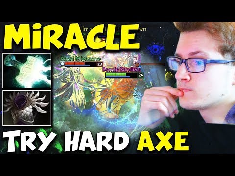 Miracle AXE Mjollnir NEW META - Tanker Axe Build 7.22 Dota 2 gameplay