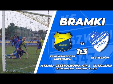 13. kolejka A KLASA 2025/26: KS Olimpia Bocar Huta Stara - KS Myszków 1:3