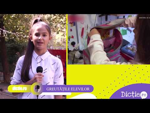 ALEXIA TANASE: Cât cântărește ghiozdanul unui copil de clasa a IV-a - Școala TV Dicție.ro