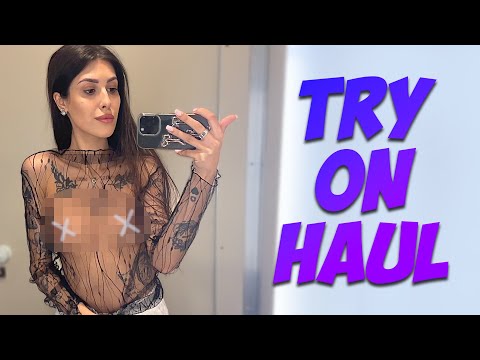 [4K] Transparent Clothes Haul | See Through Clothing Try On