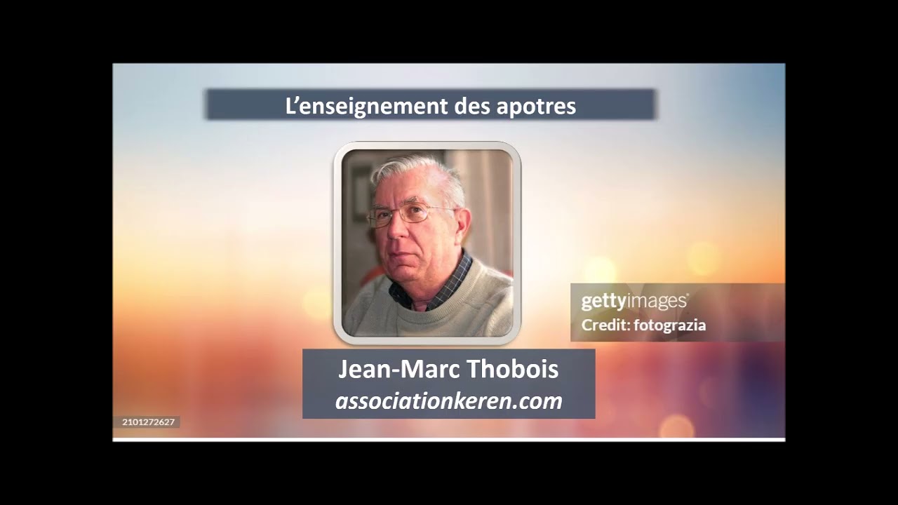 L'enseignement des apotres - Jean-Marc Thobois