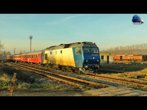 Trafic Feroviar in Oradea Est Triaj - Rail Traffic in Oradea Est Shunting Yard - 20 December 2014
