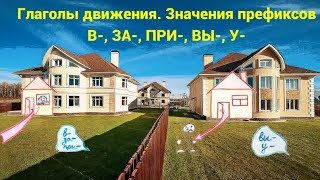 Глаголы движения. Значение префиксов. В-, ЗА-, ПРИ-, ВЫ-, У-