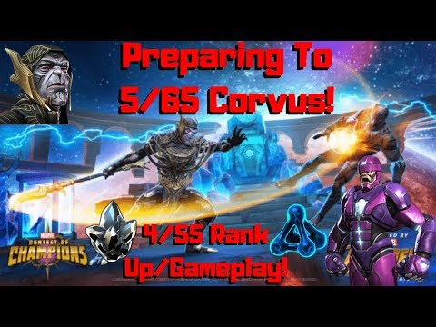 Preparing To 5/65 Corvus! 4/55 Rank Up/Gameplay! Sentinel Mini Boss! - Marvel Contest of Champions