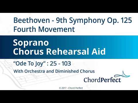 Beethoven's 9th Symphony Op 125 - 4th Movement - Ode to Joy - Soprano Chorus Rehearsal Aid