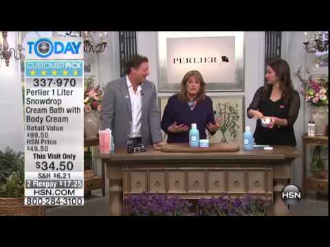 Perlier 1 Liter Schneeglöckchen Cremebad mit Körpercreme